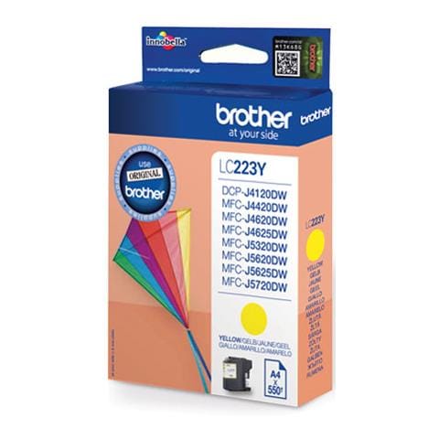 LC223YBP Cartuccia Ink Originale Giallo per MFC-J4420DW MFC-J4625DW Capacità 550 Pagine - Foto 1