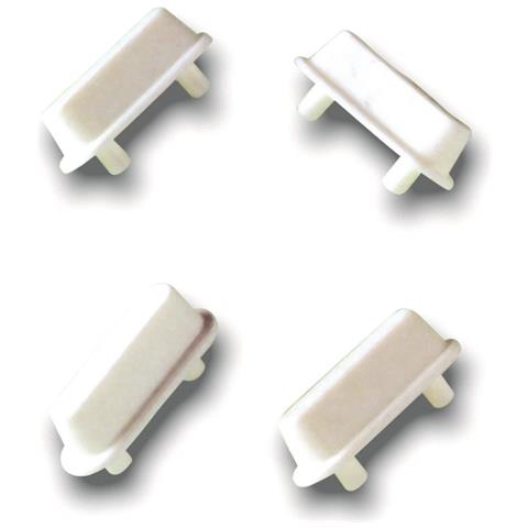 Paracolpi Per Sedili Wc, Paracolpi Per Sedili Wc, Con Due Perni Altezza Mm. 12 Mm. 42x15 (numero Pezzi Per Confezione 4)  - Foto 1