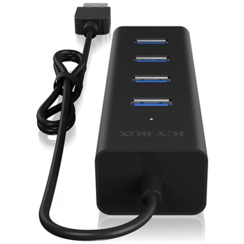 Hub USB 3.0 Tipo A 4 Porte Cavo Integrato Colore Nero - Foto 2
