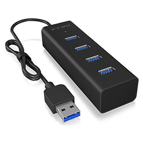 Hub USB 3.0 Tipo A 4 Porte Cavo Integrato Colore Nero - Foto 3