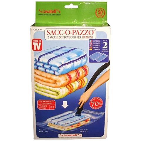 Sacco Abiti Sottovuoto Pz. 2 50x37x78 - Foto 1