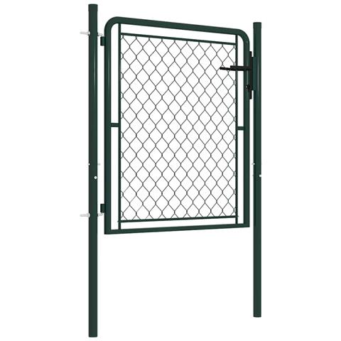 Cancello Da Giardino In Acciaio 100x75 Cm Verde - Foto 4