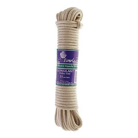 Longlast 6mm Cerato Resistente Alle Intemperie Cotone Pulley Linea Clothesline - Diverse Lunghezze (10m)  - Foto 1