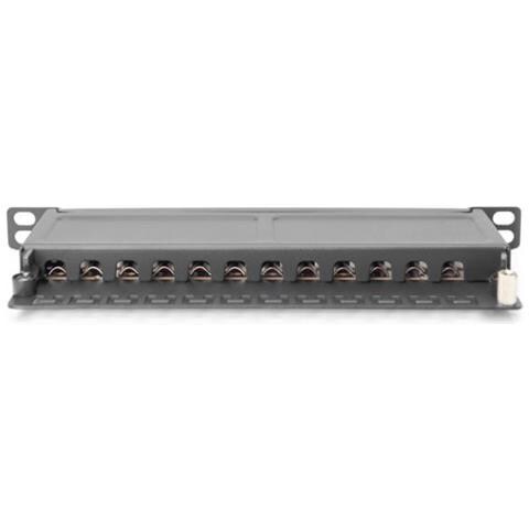 10in Cat 6a Patch Panel 12-port 0.5u 10in Black Ral 9005 - Foto 2
