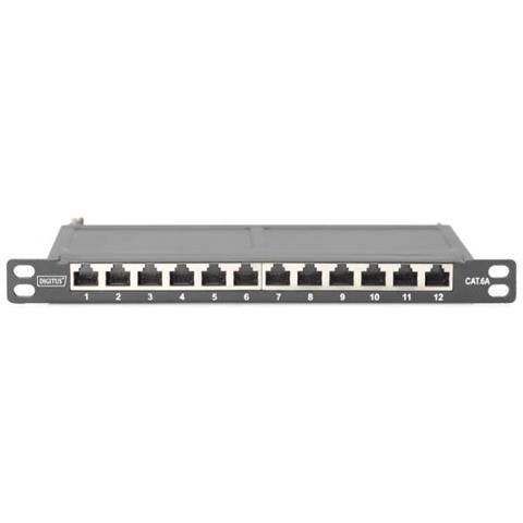 10in Cat 6a Patch Panel 12-port 0.5u 10in Black Ral 9005 - Foto 3