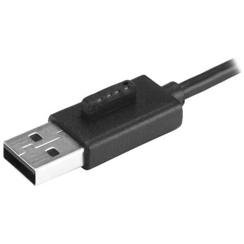 Hub USB 2.0 portatile a 4 porte con cavo integrato - Perno e Concentratore USB compatto - Mini Hub USB2.0 - Foto 2