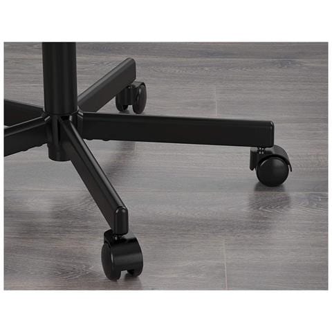 Sedia Da Ufficio Girevole Nera Con Ruote Rotelle Regolabile In Altezza Metallo - Foto 14