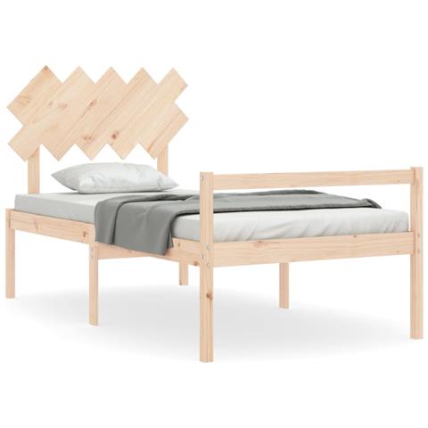 Giroletto Con Testiera 100x200 Cm In Legno Massello - Foto 1