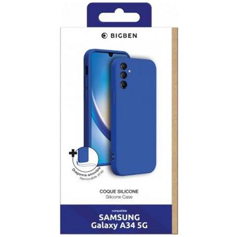 Cover Silicone Per Samsung A34 5g Con Cordino Da Polso Abbinato, Blu - Foto 2