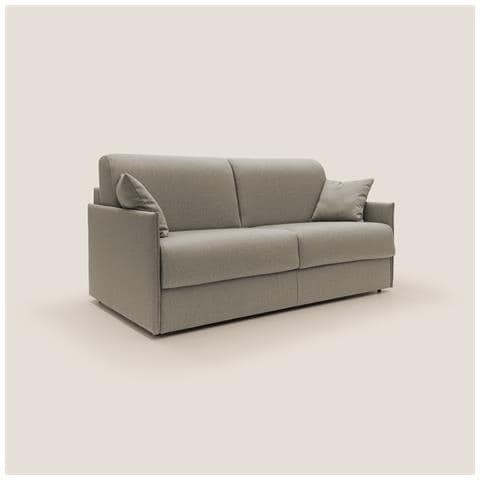 Evans Divano Letto Matrimoniale in Tessuto Impermeabile T13 168L x 96P x 97,5H cm Tortora - Foto 1