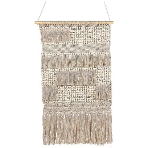 Decorazione Da Parete In Tessuto Gujrat Rettangolare Cotone Beige - Foto 2