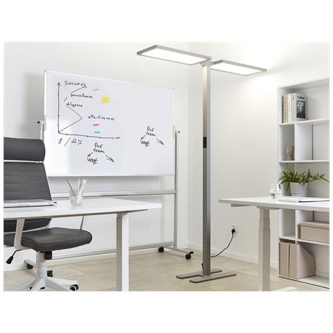 Lampada Da Terra Led Metallo Argento 196 Cm Sculptor - Foto 1