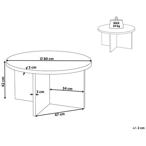 Tavolino Da Caffè Stanton Grigio Effetto Cemento - Foto 11