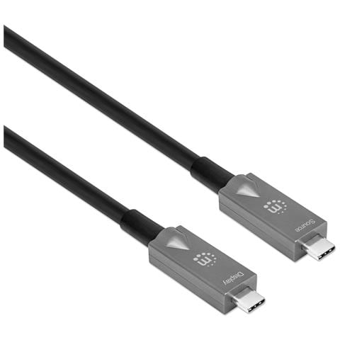 Cavo Ottico Attivo Dati E Video Usb 3.2 Gen 2 Usb-c M /m Fibra Ottica 4k 7,5 M - Foto 3