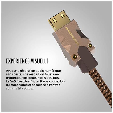Cavo Hdmi M2000 Uhd 4k Hdr10+ 25 Gbit/s 5m, Marrone Chiaro - Foto 5