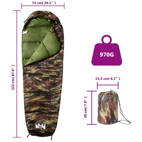 Sacco A Pelo Mummia Da Campeggio Per Adulti 3 Stagioni - Foto 5