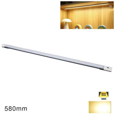 Barra A Led Cucina Armadio Luce Calda Sensore Movimento Mano Ricaricabile 58cm - Foto 1