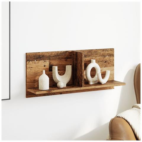 Mobile A Parete 70x16,5x30 Cm Legno Antico In Legno Multistrato - Foto 3