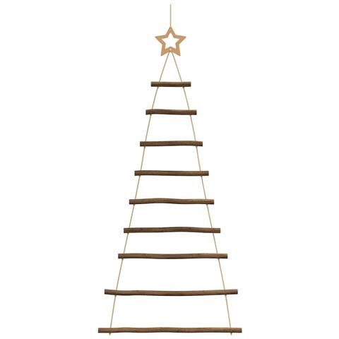 Alberi Di Natale Sospesi Con Stelle 2 Pz 55x120cm Ramo Naturale - Foto 8