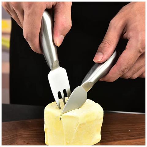 Coltello Da Formaggio In Acciaio Inossidabile: Perfetto Per Formaggio, Burro E Altro - Foto 2
