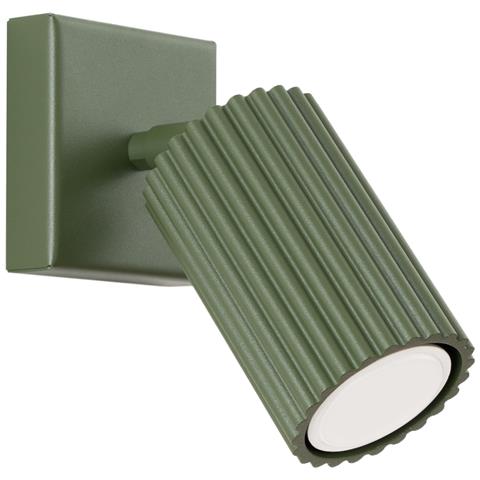 Lampada Da Parete Karbon Verde Oliva Sl. 1616 - Minimalista Lampada Da Parete Verde Oliva 8x8x16 Cm - Foto 1