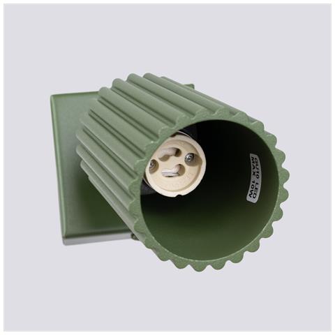 Lampada Da Parete Karbon Verde Oliva Sl. 1616 - Minimalista Lampada Da Parete Verde Oliva 8x8x16 Cm - Foto 8