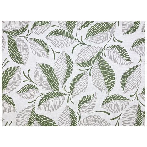 Tovaglia Per Salotto Cucina Tavolo 100% Cotone Made In Italy Jungle Rp 140x180 Verde - Foto 2