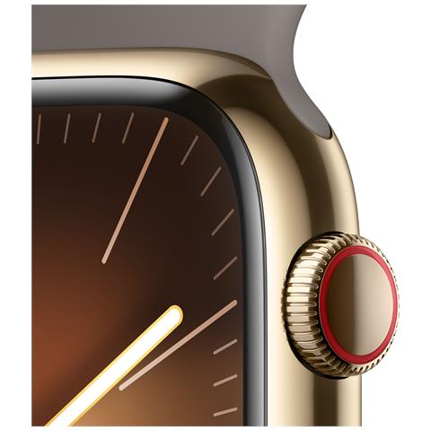 Watch Series 9 45 mm Digitale 396 x 484 Pixel Touch screen 4G Oro Wi-Fi GPS (satellitare) - Foto 2