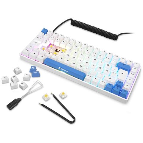 SKILLER SGK50 S3 PBT tastiera Gaming USB QWERTZ Tedesco Bianco - Foto 2