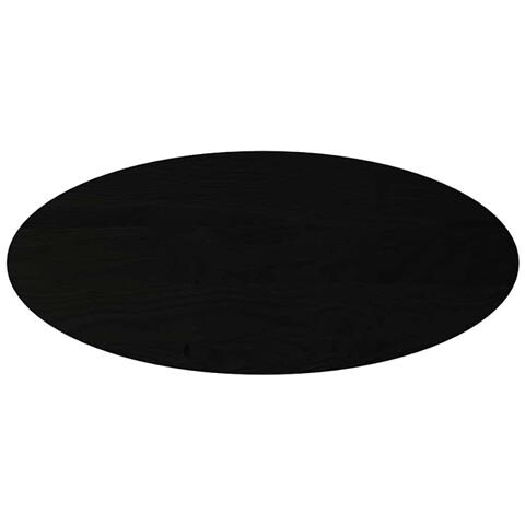 Piano Tavolo Marrone Scuro 140x60x2 Cm In Rovere Massello Ovale - Foto 2