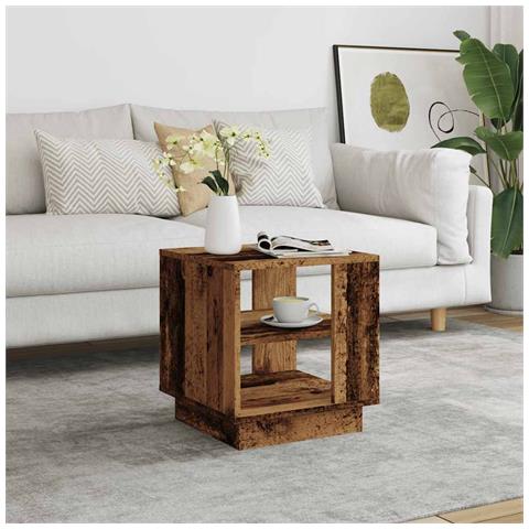 Tavolino Da Salotto Legno Antico 40x40x43 Cm Legno Multistrato - Foto 3