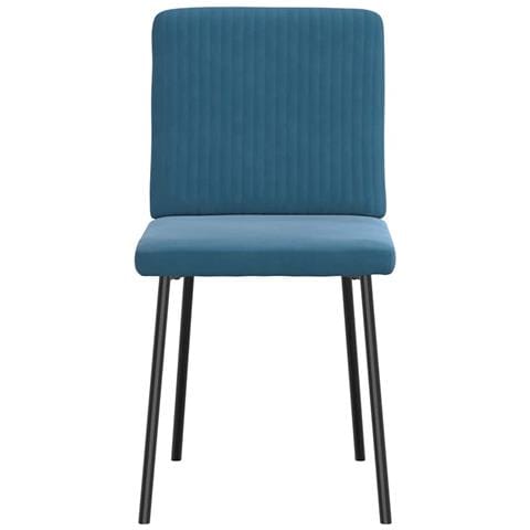 Sedie Da Pranzo 4 Pz Blu In Velluto - Foto 3