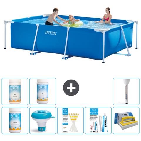 Piscina Fuori Terra - Rettangolo - 300x200x75 Cm - Blu - Include Accessori Coordinati - Foto 1