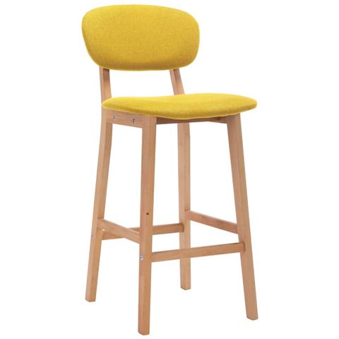 Lusso Casadino -  Sgabelli Da Bar 2 Pz Giallo Senape In Tessuto - Foto 1