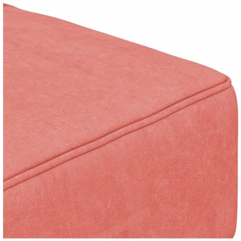 Divano Letto a 2 Posti con 2 Cuscini Rosa in Velluto - Foto 9