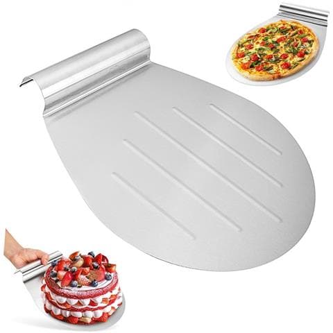 Paletta Per Pizza In Acciaio Inossidabile 34x28 Cm Vassoio Con Manico - Foto 1