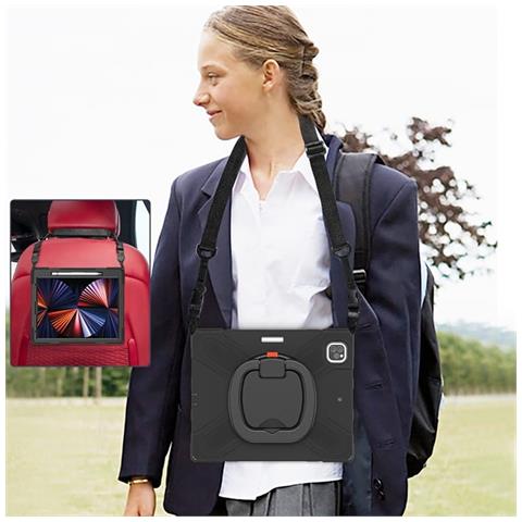Custodia Per Ipad Pro 4/3 12.9"" Con Supporto E Alloggiamento Per Stilo Nera - Foto 2