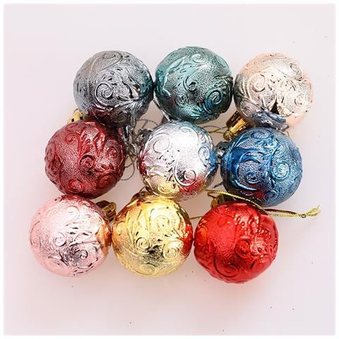 Palline Di Natale rangibili (12 Pezzi) Per Decorazioni Natalizie Silver - Foto 5