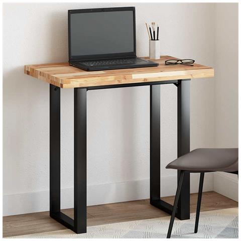 Piano Tavolo Rettangolare 60x50x4cm in Legno Massello di Acacia - Foto 2