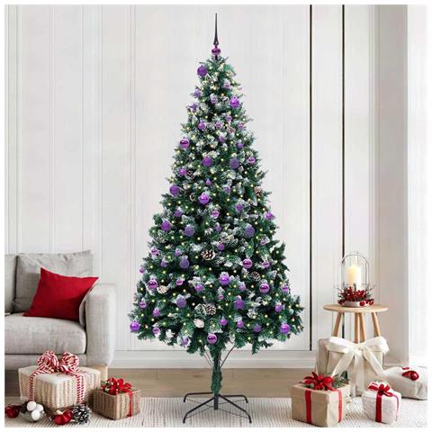 Albero di Natale artificiale con 300 LED Verde 240 cm - Foto 2