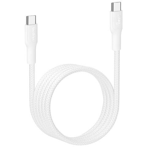 Cavo Usb-c A Usb-c 240w 1m Ricarica Ultra Rapida Rinforzato, Bianco - Foto 1