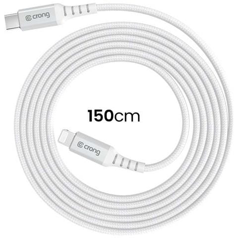 Cavo Usb-c A Lightning Mfi Ricarica Rapida 150cm Modello Armor Link, Bianco - Foto 3