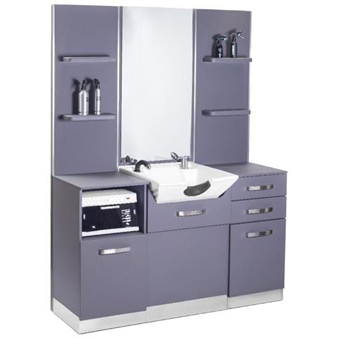 consolle parrucchiere con lavello B085 grigia - Foto 3