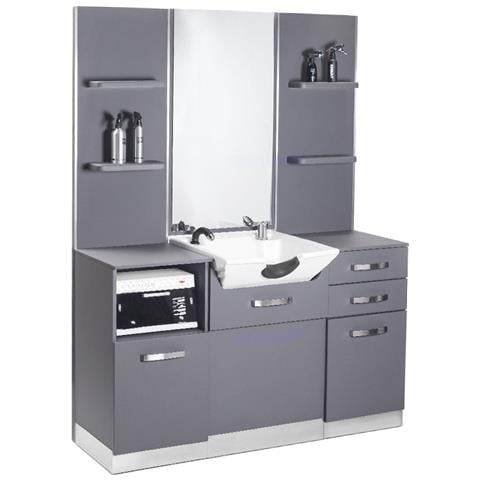 consolle parrucchiere con lavello B085 grigia - Foto 1