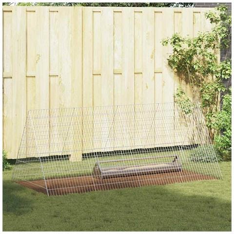 Gabbia per polli Argento 215 x 100 x 85 cm Acciaio zincato - Foto 2