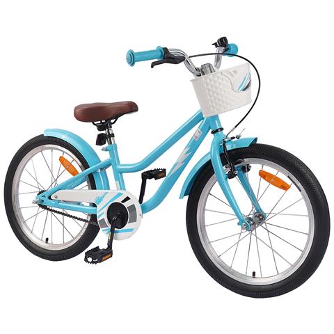 Bicicletta per Bambini 18 Pollici per 5-7 anni Blu Chiaro - Foto 2