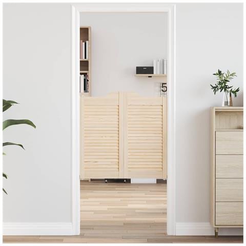 Porte Swing Naturale 80 x 40 cm Legno Massello di Pino - Foto 2