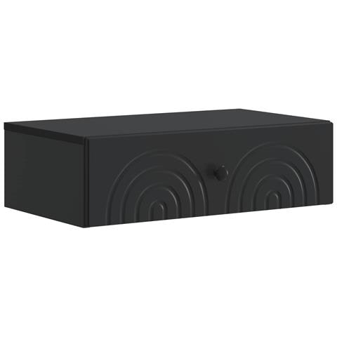 Tavolino da Parete Laterale Nero 59 x 34,5 x 17 cm - Foto 1