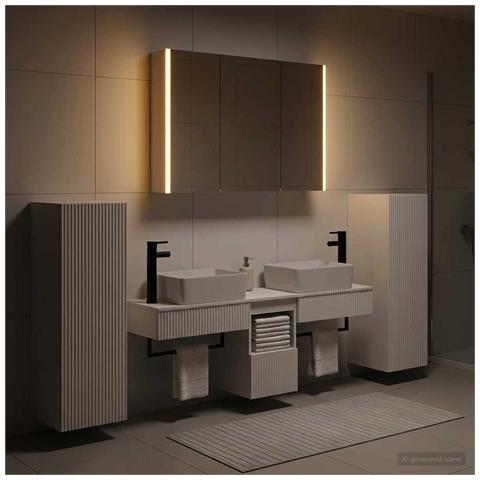 Set di mobili per il bagno 6 pcs Bianco - Foto 2