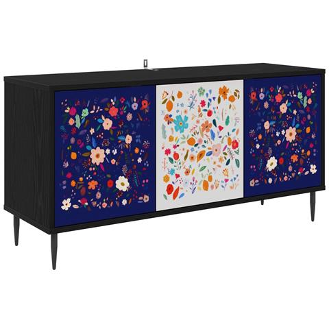 Mobile TV MAINZ 102 x 33 x 51 cm Rovere Nero - Foto 1